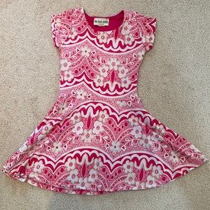 Les tout petits pink floral skater dress